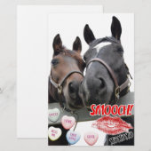 Valentijnsdag paarden briefpapier (Voorkant / Achterkant)