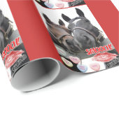 Valentijnsdag paarden cadeaupapier (Rol Hoek)