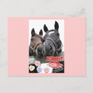Valentijnsdag paarden feestdagenkaart