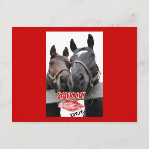 Valentijnsdag paarden feestdagenkaart