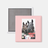 Valentijnsdag paarden magneet (Voorkant / Achterkant)