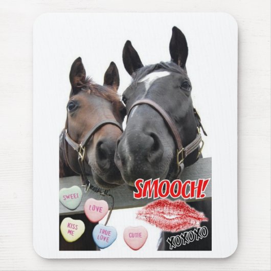 Valentijnsdag paarden muismat (Voorkant)