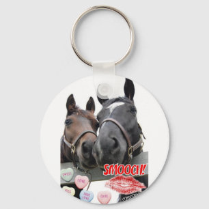 Valentijnsdag paarden sleutelhanger