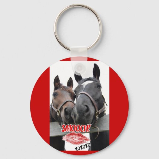 Valentijnsdag paarden sleutelhanger (Voorkant)