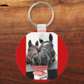 Valentijnsdag paarden sleutelhanger (Voorkant)