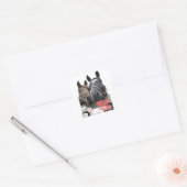 Valentijnsdag paarden vierkante sticker (Envelop)