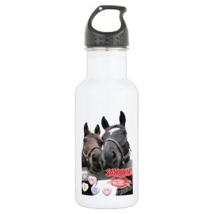 Valentijnsdag paarden waterfles 