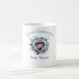 Valentijnsdag & Paarse en turquoise gepersonalisee Koffiemok