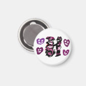 Valentijnsdag paarse liefde magneet (Voorkant / Achterkant)