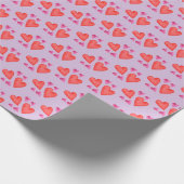  Valentijnsdag Paarse Waterverf Cadeaupapier (Hoek)
