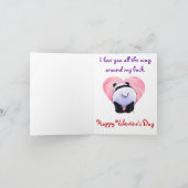 Valentijnsdag Panda-Beer Feestdagen Kaart (Binnen)