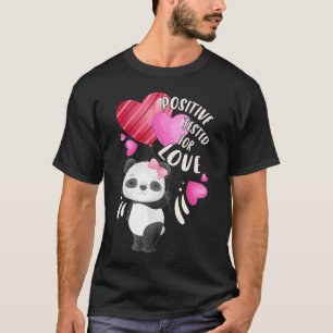 Valentijnsdag panda beer met hart t-shirt