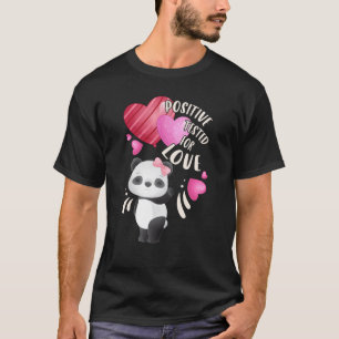 Valentijnsdag panda beer met hart t-shirt