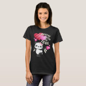 Valentijnsdag panda beer met harten t-shirt (Voorkant volledig)