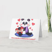 Valentijnsdag Panda Beer Wenskaart Feestdagen Kaart (Achterkant)