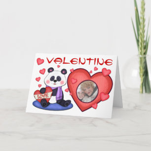 Valentijnsdag Panda Beer Wenskaart Feestdagen Kaart