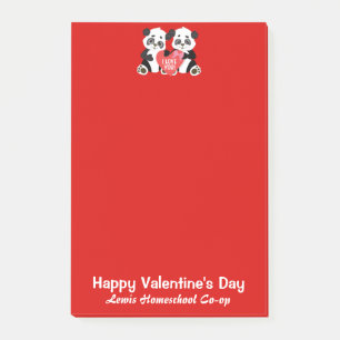 Valentijnsdag Panda Homeschool Co-op Post-it® Notes