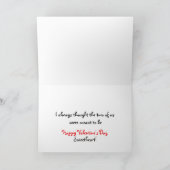 Valentijnsdag - Panda Twee draagt in Liefde Feestdagen Kaart (Binnen)