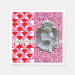Valentijnsdag Paper Napkins, Angel Servet