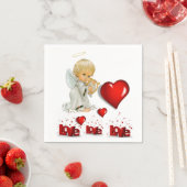 Valentijnsdag Paper Napkins, Angel Servet (Insitu)