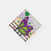 Valentijnsdag Paper Napkins, Butterfly Servet (Hoek)