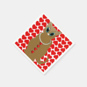 Valentijnsdag Paper Napkins, Cat Servet (Hoek)