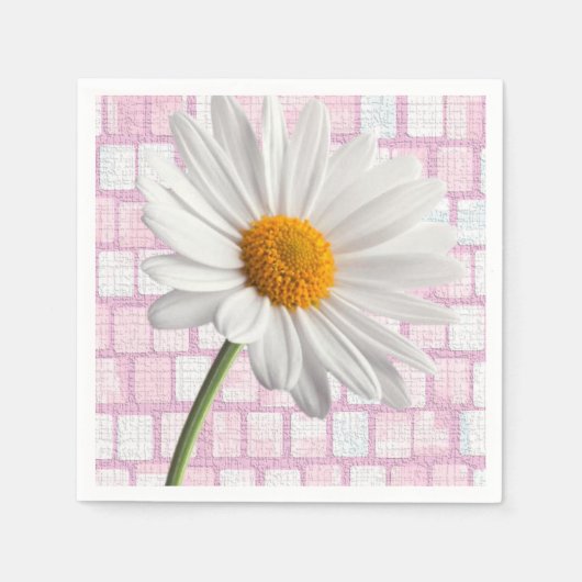 Valentijnsdag Paper Napkins, Daisy Servet (Voorkant)