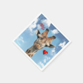 Valentijnsdag Paper Napkins Giraffe Servet (Hoek)