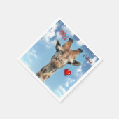 Valentijnsdag Paper Napkins Giraffe Servet (Hoek)