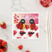 Valentijnsdag Paper Napkins, Ladybug Servet (Insitu)