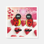 Valentijnsdag Paper Napkins, Ladybug Servet (Voorkant)