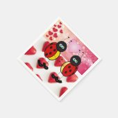 Valentijnsdag Paper Napkins, Ladybug Servet (Hoek)