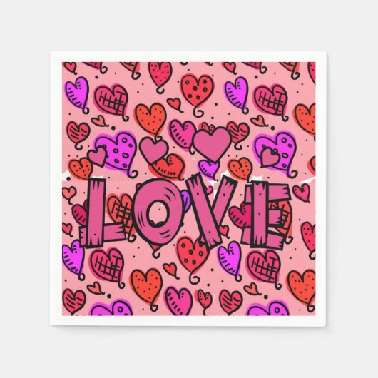Valentijnsdag Paper Napkins, Love Servet (Voorkant)