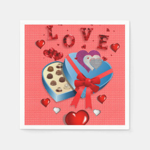 Valentijnsdag Paper Napkins, Love Servet