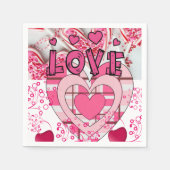Valentijnsdag Paper Napkins, Love Servet (Voorkant)