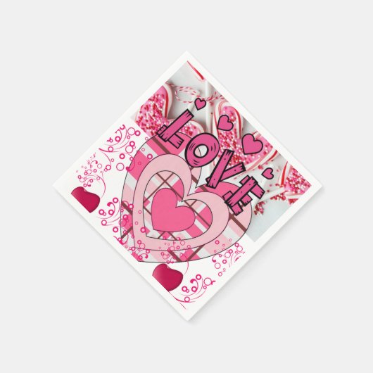 Valentijnsdag Paper Napkins, Love Servet (Hoek)