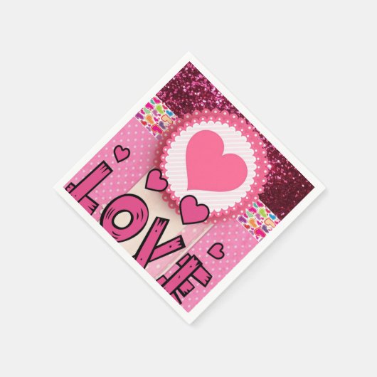 Valentijnsdag Paper Napkins, Love Servet (Hoek)