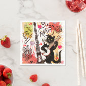 Valentijnsdag Paper Napkins, Parijs Frankrijk Servet (Insitu)