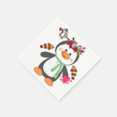 Valentijnsdag Paper Napkins, Penguin Hearts Servet (Hoek)