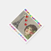 Valentijnsdag Paper Napkins, Penguin Hearts Servet (Hoek)