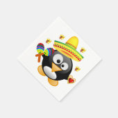 Valentijnsdag Paper Napkins, Penguin Hearts Servet (Hoek)