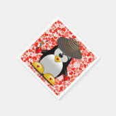 Valentijnsdag Paper Napkins, Penguin Servet (Hoek)