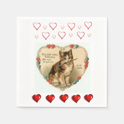 Valentijnsdag Paper Napkins Servet (Voorkant)