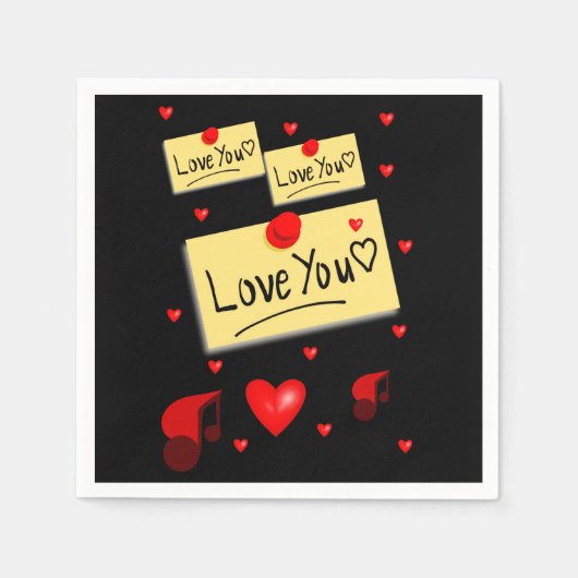 Valentijnsdag Paper Napkins Servet (Voorkant)