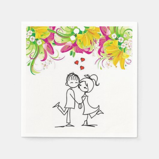 Valentijnsdag Paper Napkins Servet (Voorkant)