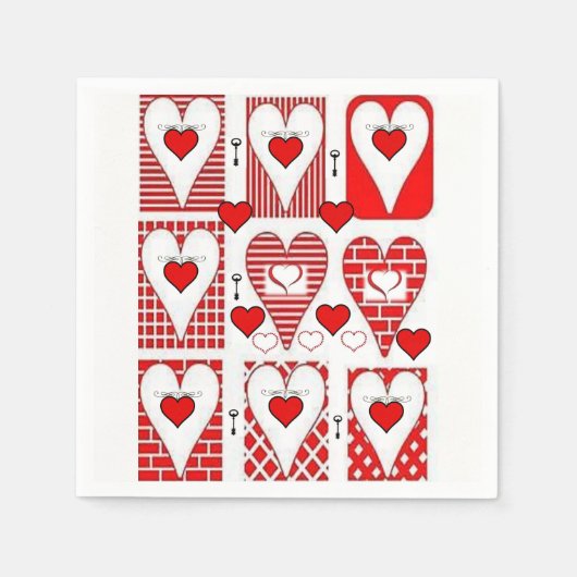 Valentijnsdag Paper Napkins Servet (Voorkant)