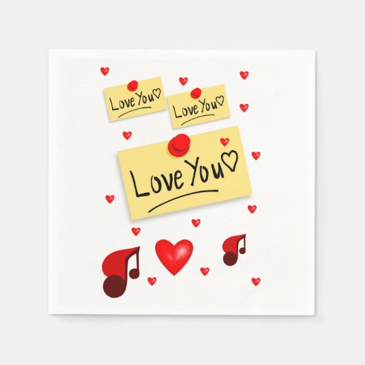 Valentijnsdag Paper Napkins Servet (Voorkant)