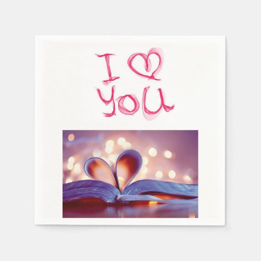Valentijnsdag Paper Napkins Servet (Voorkant)