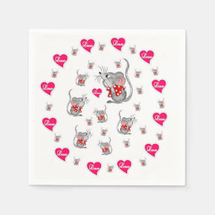 Valentijnsdag Paper Napkins Servet