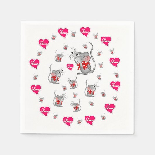 Valentijnsdag Paper Napkins Servet (Voorkant)